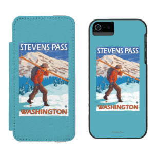 Capa Carteira Incipio Watson™ Para iPhone 5 Esquis da neve do carregando do esquiador -