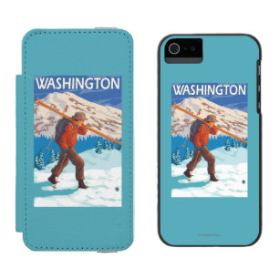 Capa Carteira Incipio Watson™ Para iPhone 5 Esquis da neve do carregando do esquiador -