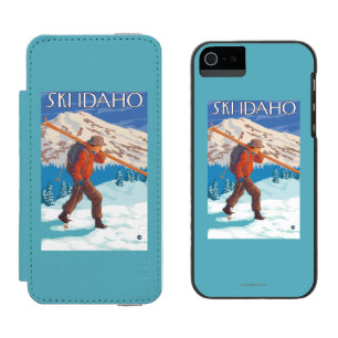 Capa Carteira Incipio Watson™ Para iPhone 5 Esquis da neve do carregando do esquiador - Idaho
