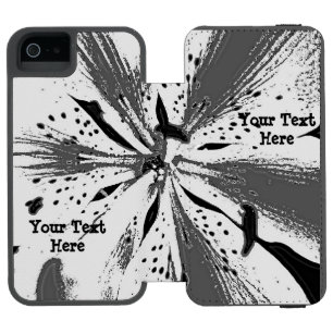 Capa Carteira Incipio Watson™ Para iPhone 5 estilo de arte de rua preto e branco reproduz abst