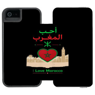 Capa Carteira Incipio Watson™ Para iPhone 5 Eu Amo Marrocos