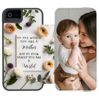 Capa Carteira Incipio Watson™ Para iPhone 5 Eu Amo Minha Mãe Dia das Mães Floral Lembrança