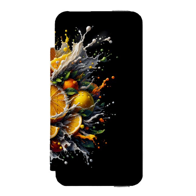 Capa Carteira Para iPhone, Incipio Explosão de Citrinos (Frente do fólio)