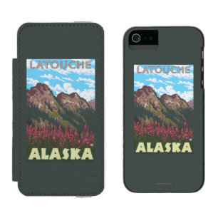 Capa Carteira Incipio Watson™ Para iPhone 5 Fireweed & montanhas - Latouche, Alaska