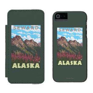 Capa Carteira Incipio Watson™ Para iPhone 5 Fireweed & montanhas - Seward, Alaska