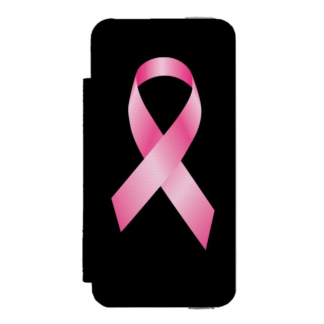 Capa Carteira Para iPhone, Incipio Fita Rosa - Consciência do Cancer da Mama (Frente do fólio)