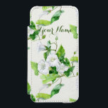 Capa Carteira Incipio Watson™ Para iPhone 5 Flor branca com algas encharcadas<br><div class="desc">Artista de Zolotareva. Cores d'água em papel.Você pode adicionar nome ou texto personalizado. Personalize esta modelo.</div>