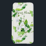 Capa Carteira Incipio Watson™ Para iPhone 5 Flor branca com algas encharcadas<br><div class="desc">Artista de Zolotareva. Cores d'água em papel.Você pode adicionar nome ou texto personalizado. Personalize esta modelo.</div>
