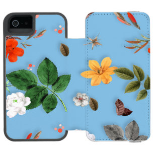 Capa Carteira Incipio Watson™ Para iPhone 5 Flores Amarelas e Rosas Brancas 18