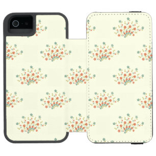 Capa Carteira Incipio Watson™ Para iPhone 5 Flores Azuis, Flores Vermelhas, Padrão De Flores