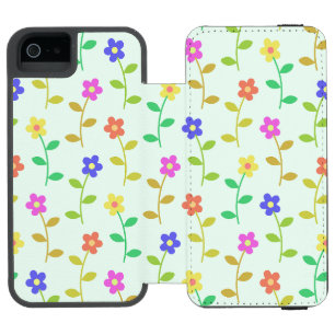 Capa Carteira Incipio Watson™ Para iPhone 5 Flores Coloridas, Padrão Floral, Verdura, Boho
