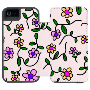 Capa Carteira Incipio Watson™ Para iPhone 5 Flores Coloridas, Padrão Floral, Verdura, Boho