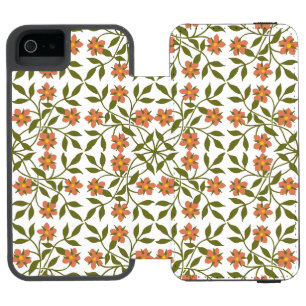 Capa Carteira Incipio Watson™ Para iPhone 5 Flores Laranja, Padrão Floral, Verdura, Boho