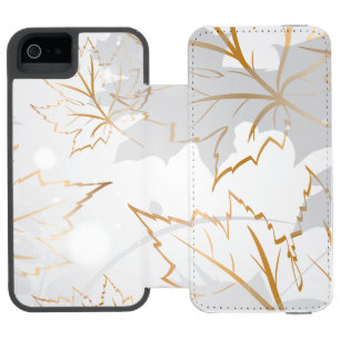 Capa Carteira Incipio Watson™ Para iPhone 5 Folhas de ouro 3