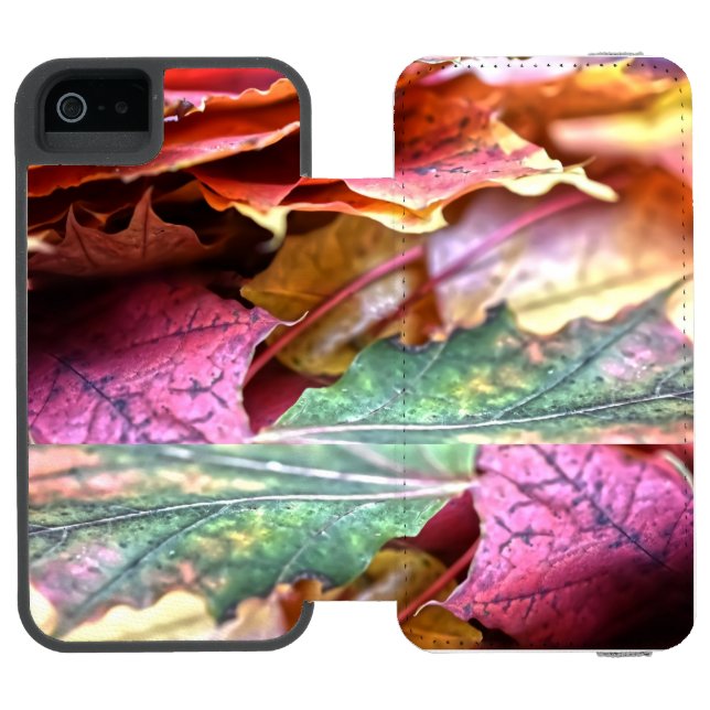 Capa Carteira Para iPhone, Incipio Folhas de Outono  (Fólio aberto)