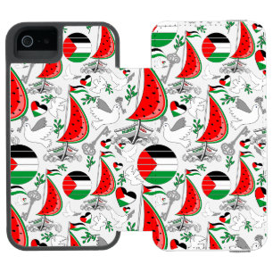 Capa Carteira Incipio Watson™ Para iPhone 5 Freedom Global Sumud Flotilla Boats para Gaza