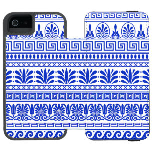 Capa Carteira Incipio Watson™ Para iPhone 5 Frete Grego, Padrão Mediterrânico, Azul