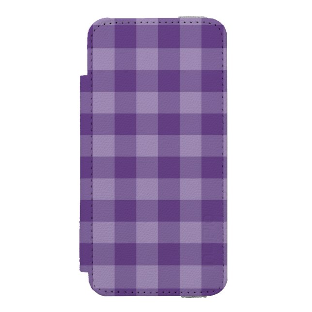 Capa Carteira Para iPhone, Incipio Fundo checkered violeta (Frente do fólio)