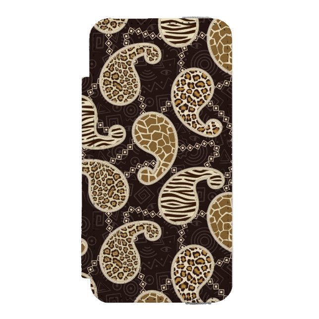 Capa Carteira Para iPhone, Incipio Fundo do estilo de Paisley (Frente do fólio)