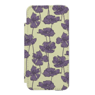 Capa Carteira Incipio Watson™ Para iPhone 5 Fundo floral do teste padrão do vintage da arte