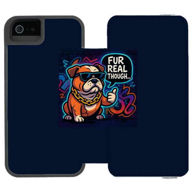 Capa Carteira Para iPhone, Incipio Fur Real Though (Fólio aberto)