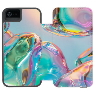 Capa Carteira Incipio Watson™ Para iPhone 5 Gradiente de Aura de Metal Líquido Holográfico Est