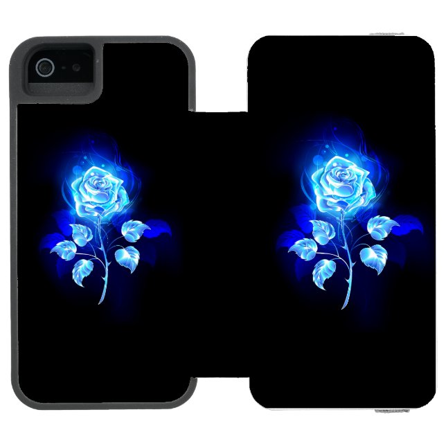 Capa Carteira Para iPhone, Incipio Gravação de Rosa Azul (Fólio aberto)