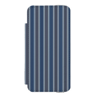 Capa Carteira Incipio Watson™ Para iPhone 5 gray and denim pinstripes