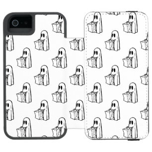Capa Carteira Incipio Watson™ Para iPhone 5 Halloween, Fantasma Branco Fofo, Doce ou Travessur