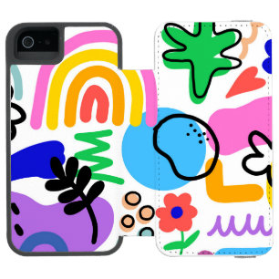 Capa Carteira Incipio Watson™ Para iPhone 5 Happy and colorful abstract designs