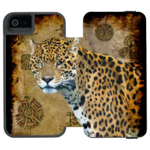 Capa Carteira Incipio Watson™ Para iPhone 5 Jaguar sul-americano no Templo de Caracal