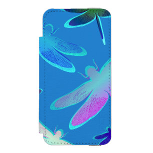 Capa Carteira Incipio Watson™ Para iPhone 5 Lindas ribeirinhas no padrão azul
