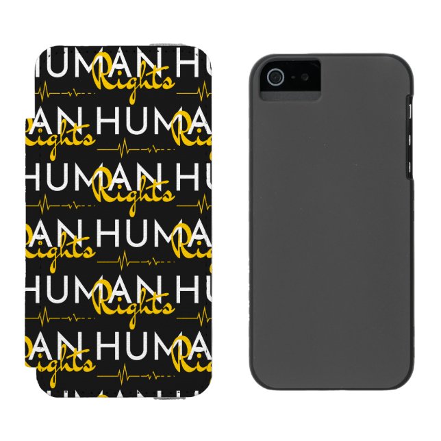Capa Carteira Para iPhone, Incipio Linha de vida dos direitos humanos (Lado a lado)