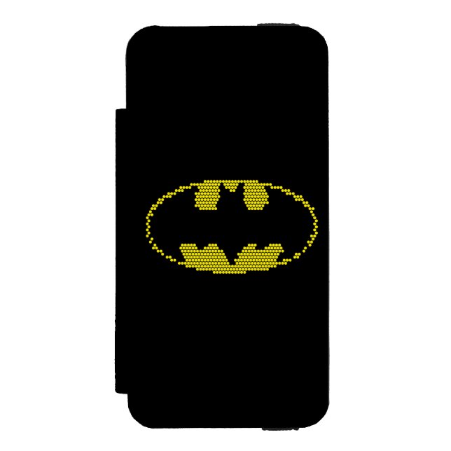 Capa Carteira Para iPhone, Incipio Lite-Brite Bat Emblem (Frente do fólio)