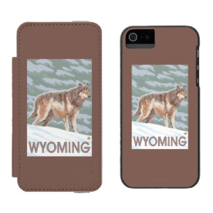 Capa Carteira Incipio Watson™ Para iPhone 5 Lobo cinzento StandingWyoming