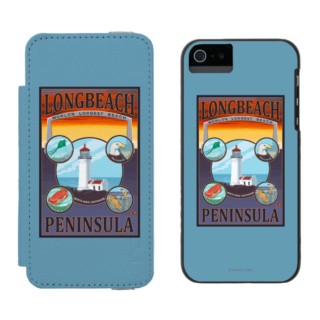 Capa Carteira Para iPhone, Incipio Long Beach, WashingtonTravel (Lado a lado)