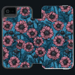Capa Carteira Incipio Watson™ Para iPhone 5 Mães Rosa<br><div class="desc">Padrão de vetor desenhado à mão com pequenas flores rosas do crisântemo</div>