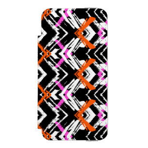 Capa Carteira Incipio Watson™ Para iPhone 5 Mão preta, alaranjada, e cor-de-rosa teste padrã