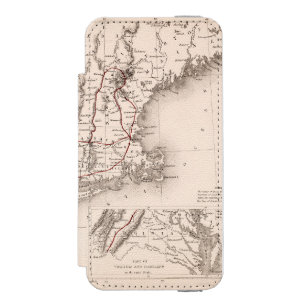 Capa Carteira Incipio Watson™ Para iPhone 5 Mapa: EUA do nordeste