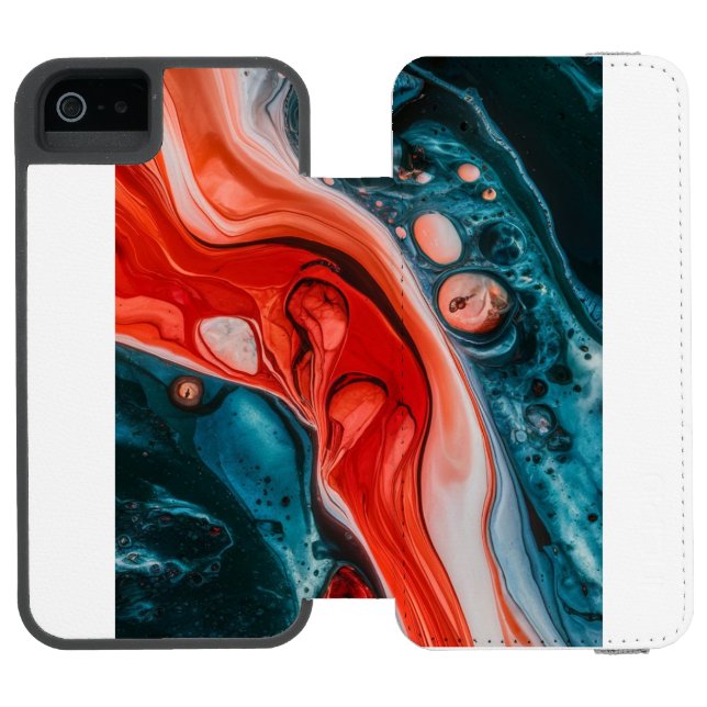 Capa Carteira Para iPhone, Incipio Maré Vermelha Abstrato (Fólio aberto)