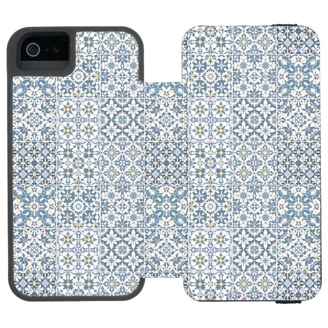 Capa Carteira Para iPhone, Incipio Mediterranean Tiles, Moroccan, Majolica, Azulejo (Fólio aberto)