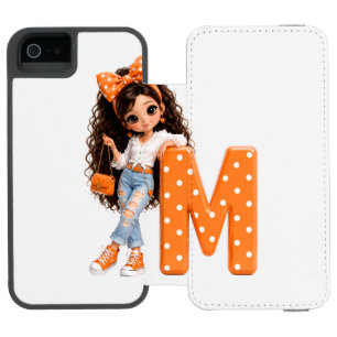Capa Carteira Incipio Watson™ Para iPhone 5 Menina Fofa com Cobertor de Lanço da Letra M