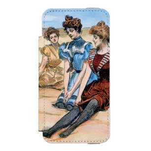 Capa Carteira Incipio Watson™ Para iPhone 5 Meninas de Gibson na praia, 1900