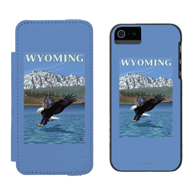 Capa Carteira Para iPhone, Incipio Mergulho da águia americana - Wyoming (Lado a lado)