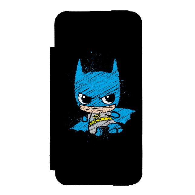 Capa Carteira Para iPhone, Incipio Mini Batman Sketch (Frente do fólio)
