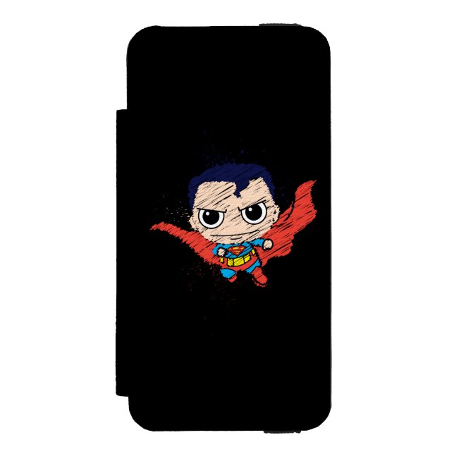 Capa Carteira Para iPhone, Incipio Mini Superman Sketch (Frente do fólio)