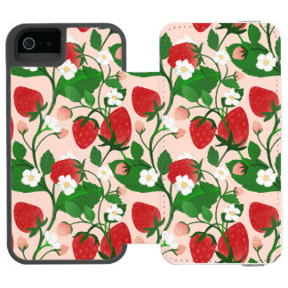 Capa Carteira Incipio Watson™ Para iPhone 5 Morango de Verão em Rosa