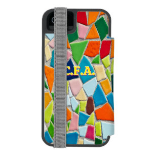 Capa Carteira Incipio Watson™ Para iPhone 5 Mosaico de Iniciais Laranja