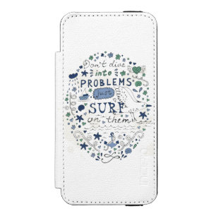 Capa Carteira Incipio Watson™ Para iPhone 5 Não mergulhe em problemas apenas surfam neles