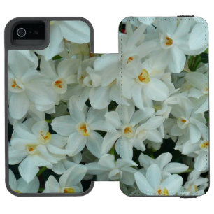 Capa Carteira Incipio Watson™ Para iPhone 5 Narciso Branco Delicado de Paperwhite Flores